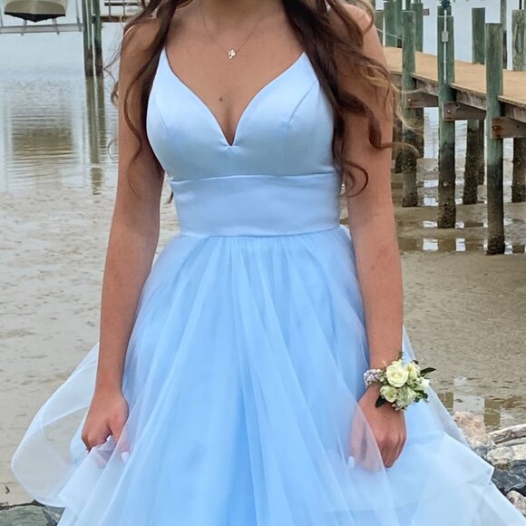 Madison James Dresses & Skirts - Madison James  Cinderella Dress, baby blue, size 0
Bust 30
Waist 24
Length 60